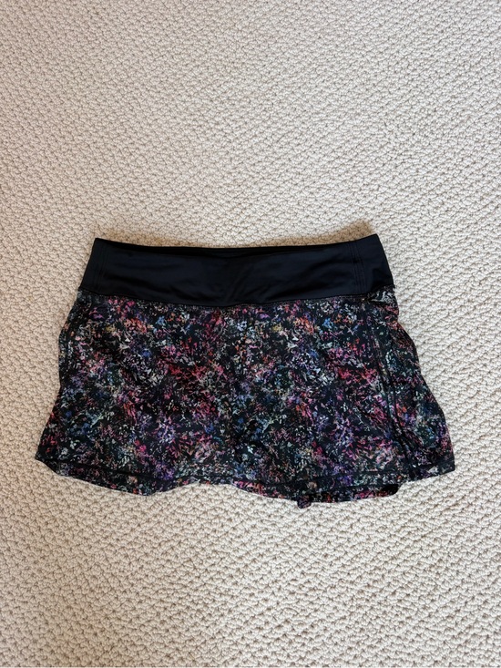 lululemon athletica Dresses & Skirts - lululemon athletica Black Multicolor Floral Print Skort